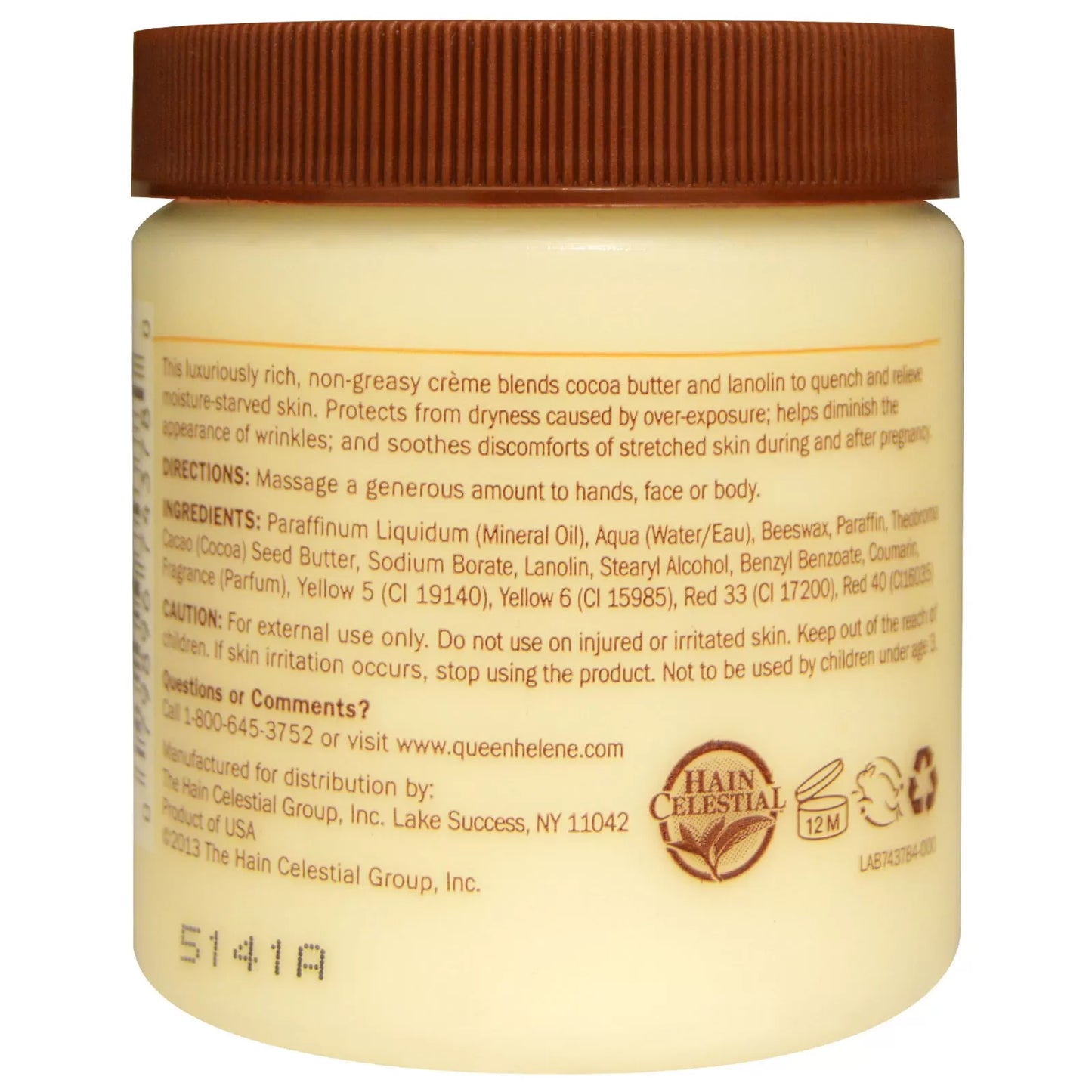 Queen Helene Cocoa Butter Face +Body Creme 425ml